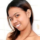 Hairy Asian college student messed around on the toilet and under the shower