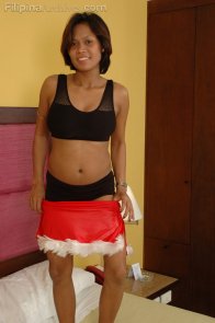 Female Santa Cluas gets undressed in Manila flat