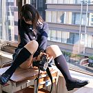 Japanese student Nozomi Momoki takes pussy selfie shots in Osaka classroom