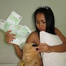 Thai dominatrix with Euro currency fetish enjoys her wealth and makes her slaves pay